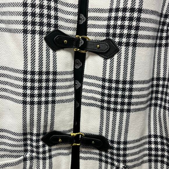 Girl with Curves Brand (QVC) Windowpane Lined Collarless Long Length Jacket - 4 - Picture 3 of 12